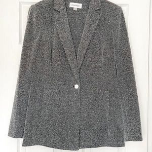 Calvin Klein 2-Piece Gray Tweed Suit